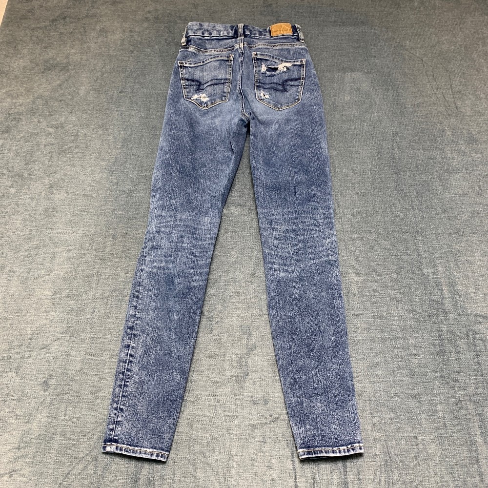 American Eagle Outfitters Curvy Jegging Jeans Womens 0R Blue Denim High Rise - Picture 15 of 16